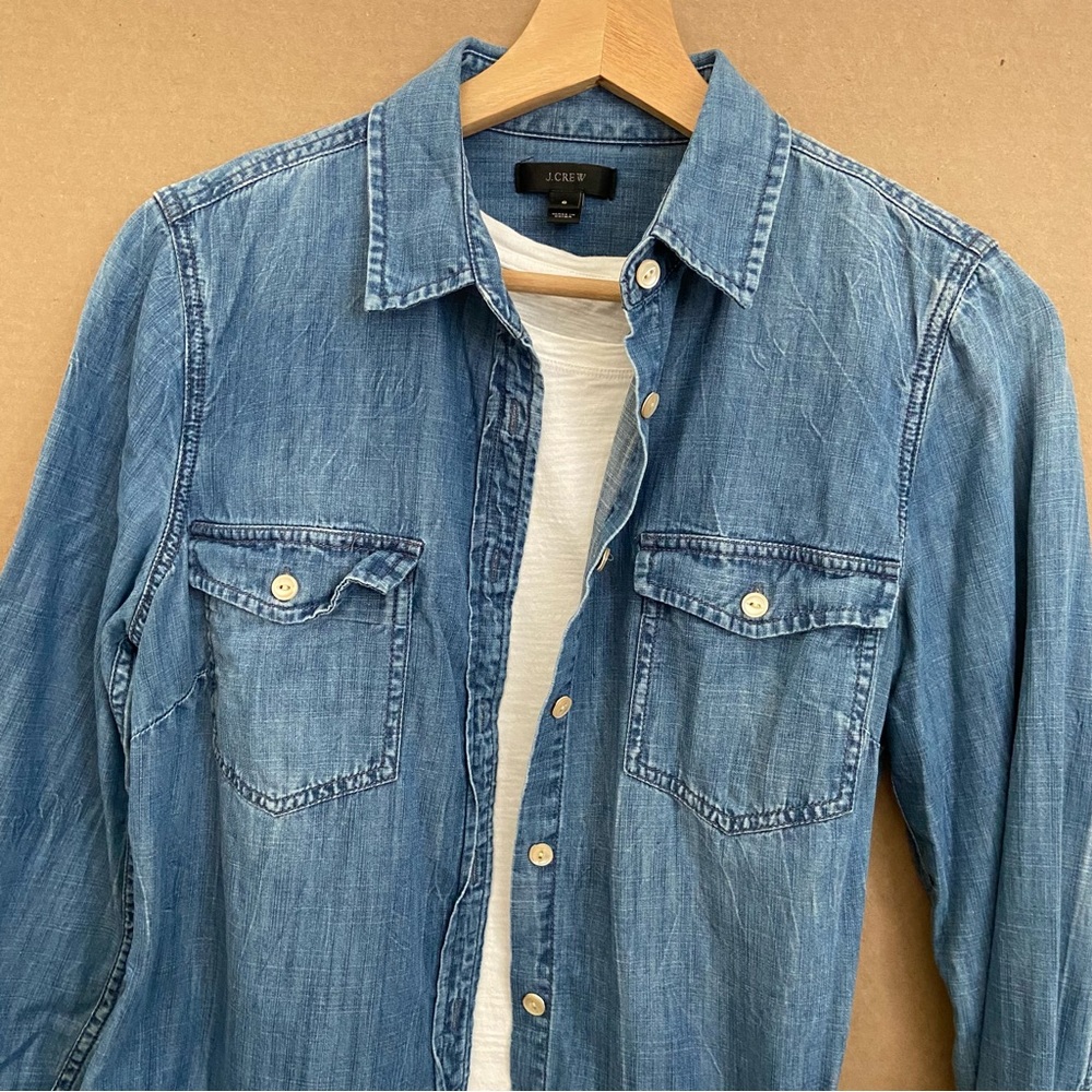 J CREW Denim Button Down - Picture 6 of 11